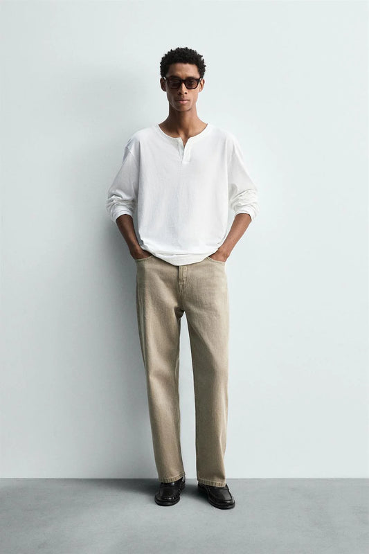 Button Neck T-Shirt